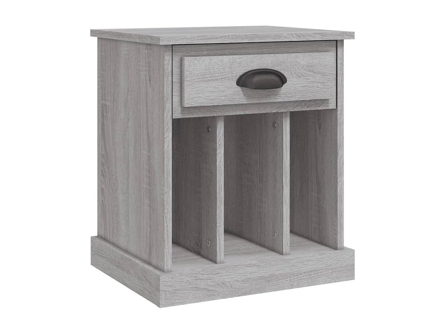 Lot de 2 Tables de chevet avec compartiments ouverts sonoma gris 43x36x50 cm