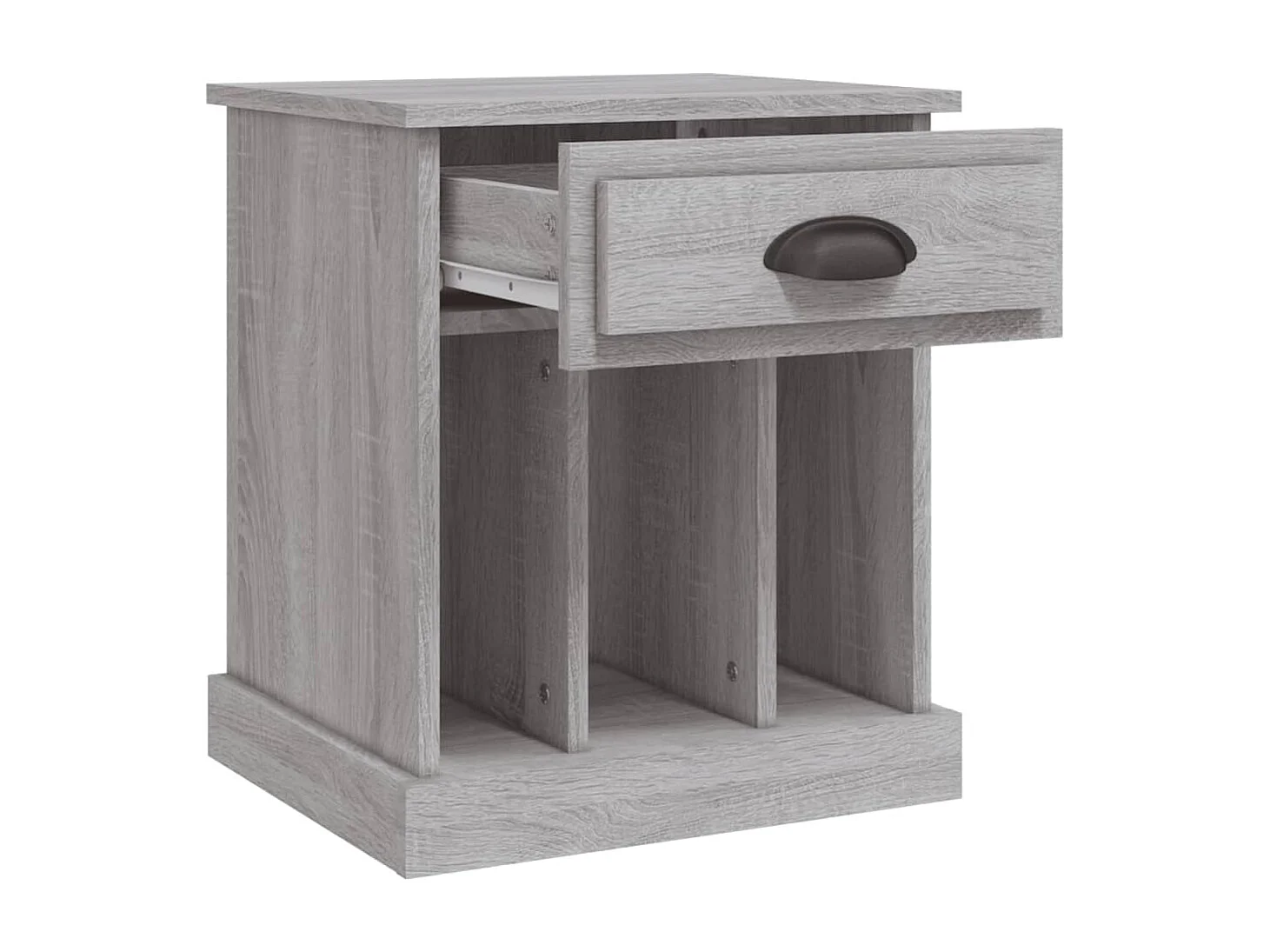 Lot de 2 Tables de chevet avec compartiments ouverts sonoma gris 43x36x50 cm
