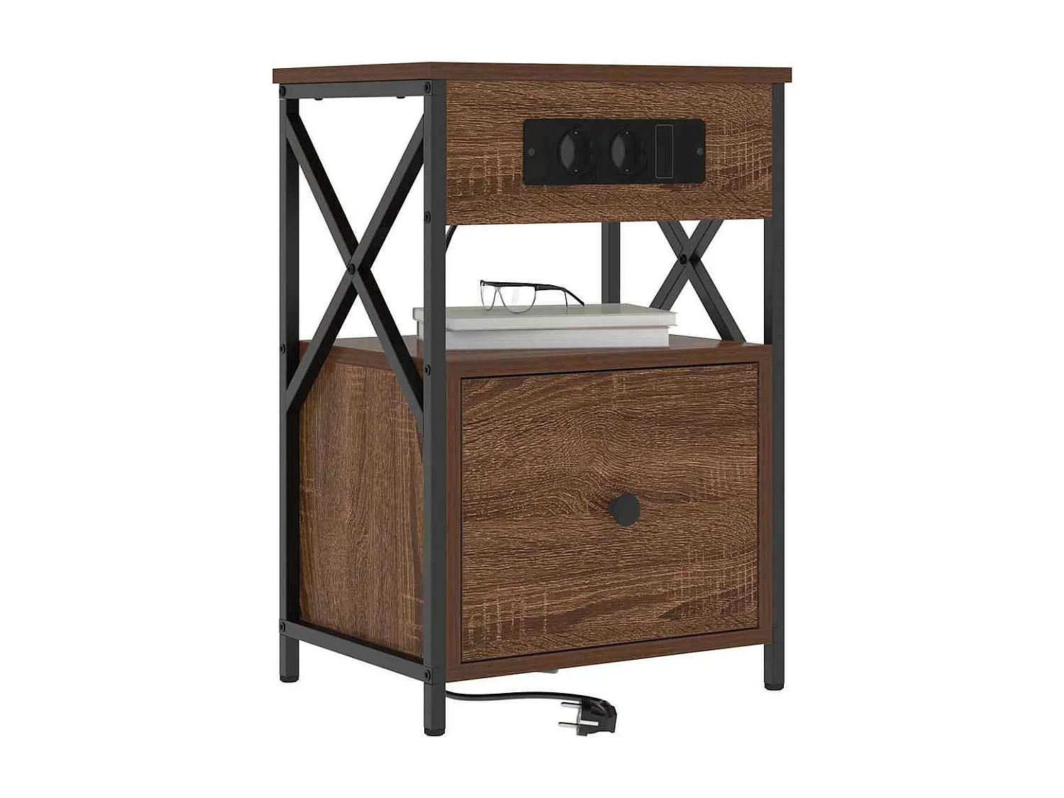 Comodini 2 pz | Tavolino da notte Rovere Marrone 40x31x60 cm SHL3309