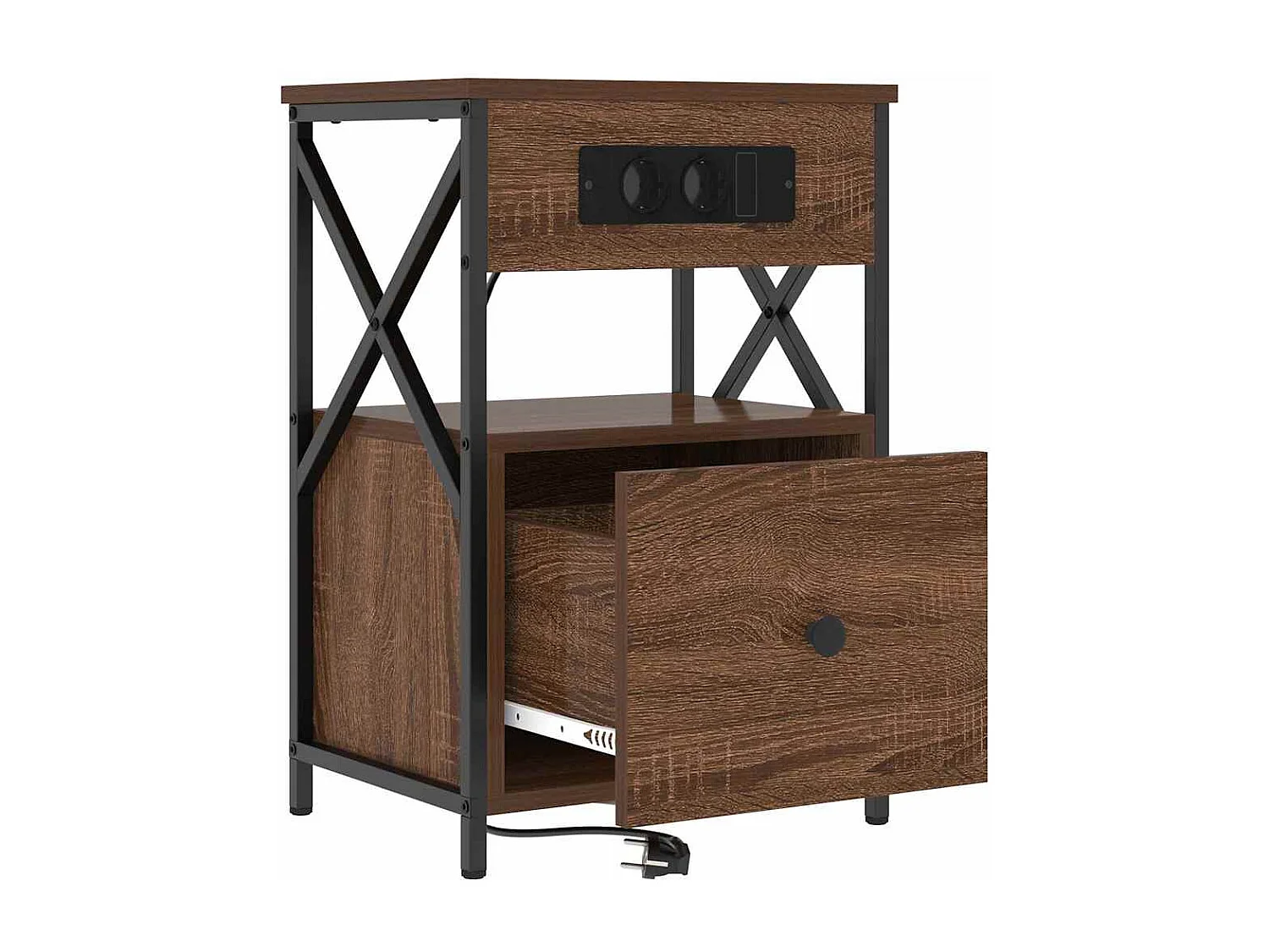 Comodini 2 pz | Tavolino da notte Rovere Marrone 40x31x60 cm SHL3309