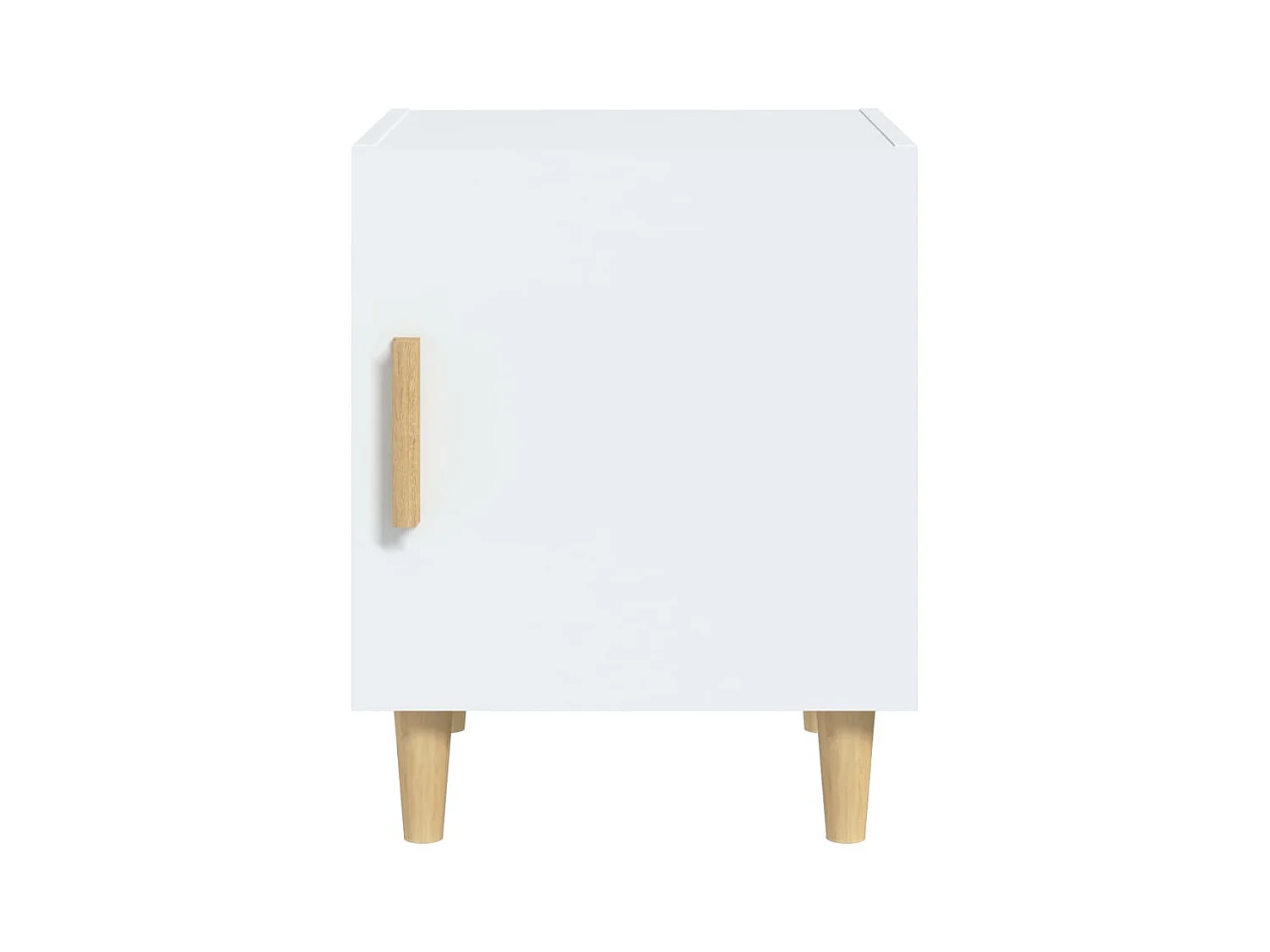 Table de Chevet Étroite-Tables d'appoint 2 pcs avec Compartiments ouverts Blanc Bois d'ingénierie