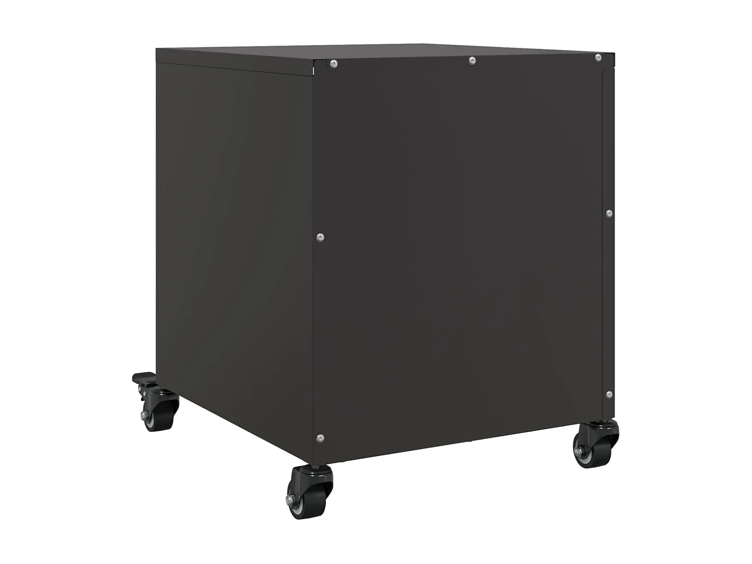 Nachttisch-Beistelltisch-Nachtschrank Schwarz 36x39x43,5 cm Stahl SHL16338