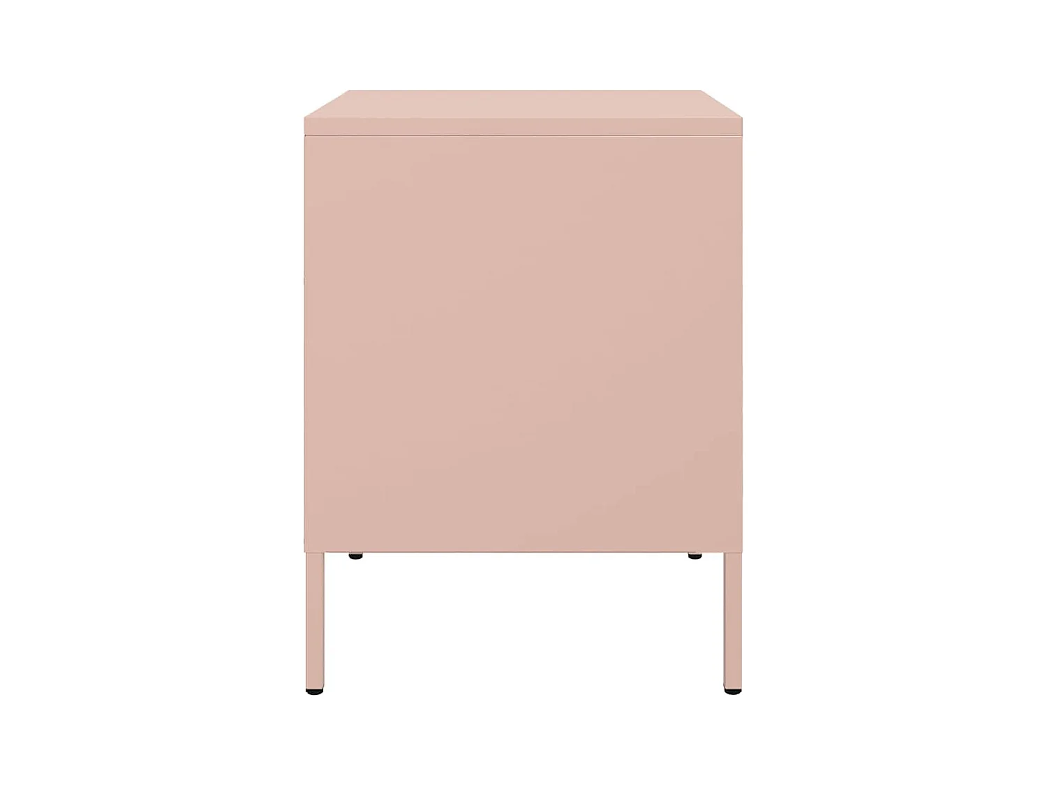 Mesitas de noche | Mesilla de noche 2 unidades acero rosa 36x39x50,5 cm