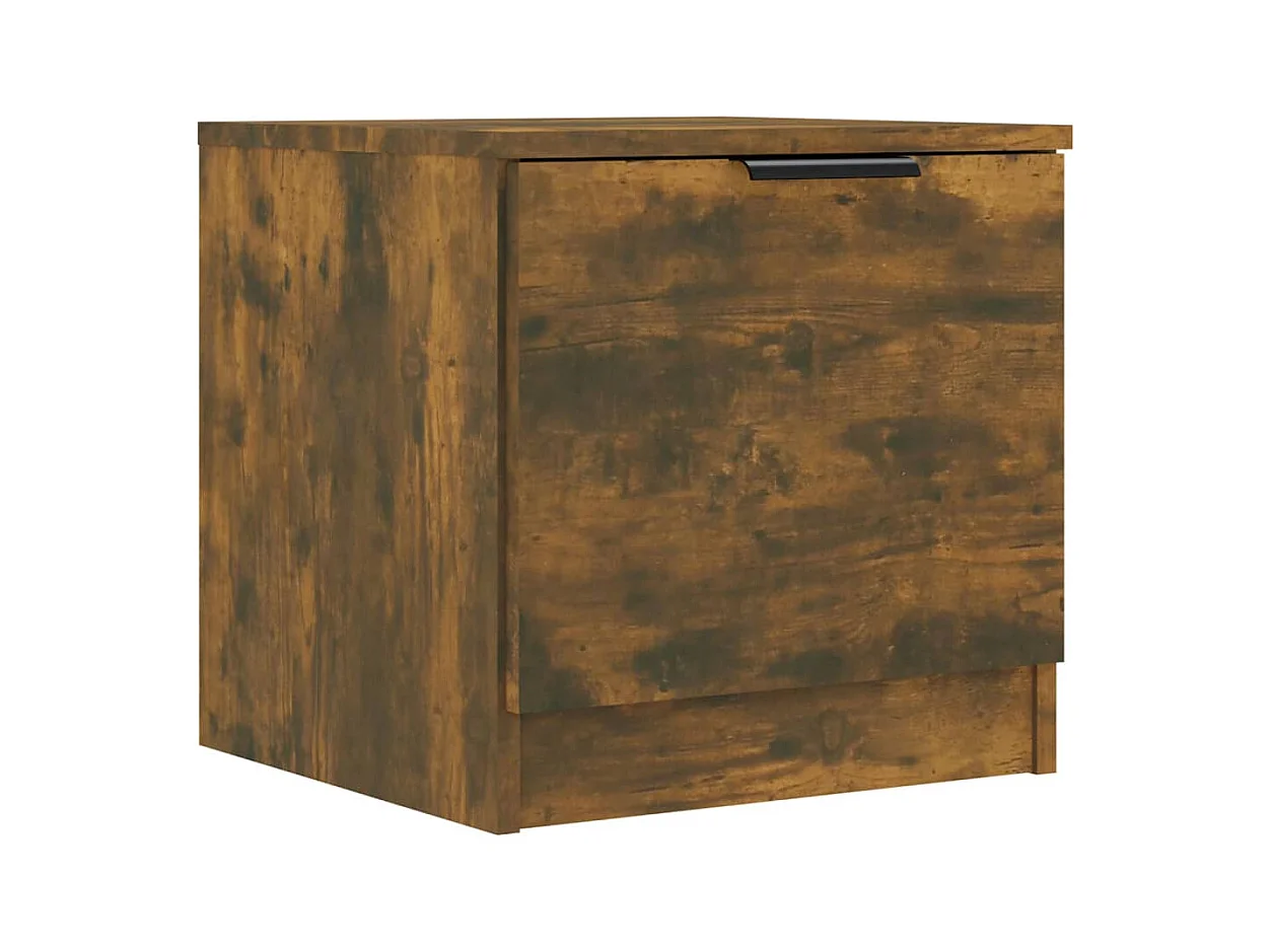 Mesitas de noche | Mesilla de noche 2 unidades color roble ahumado 40x39x40 cm