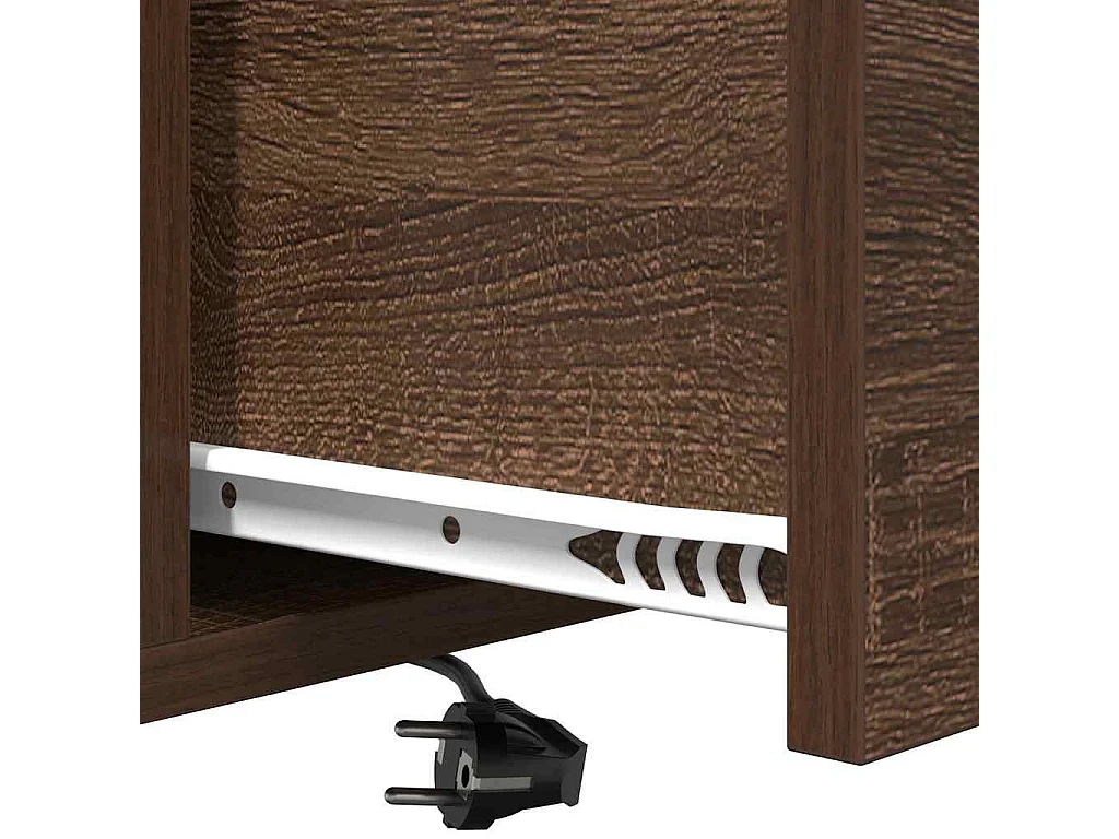 Nachttisch-Beistelltisch Braun Eichen-Optik 40 x 31 x 60 cm Holzwerkstoff SHL93106