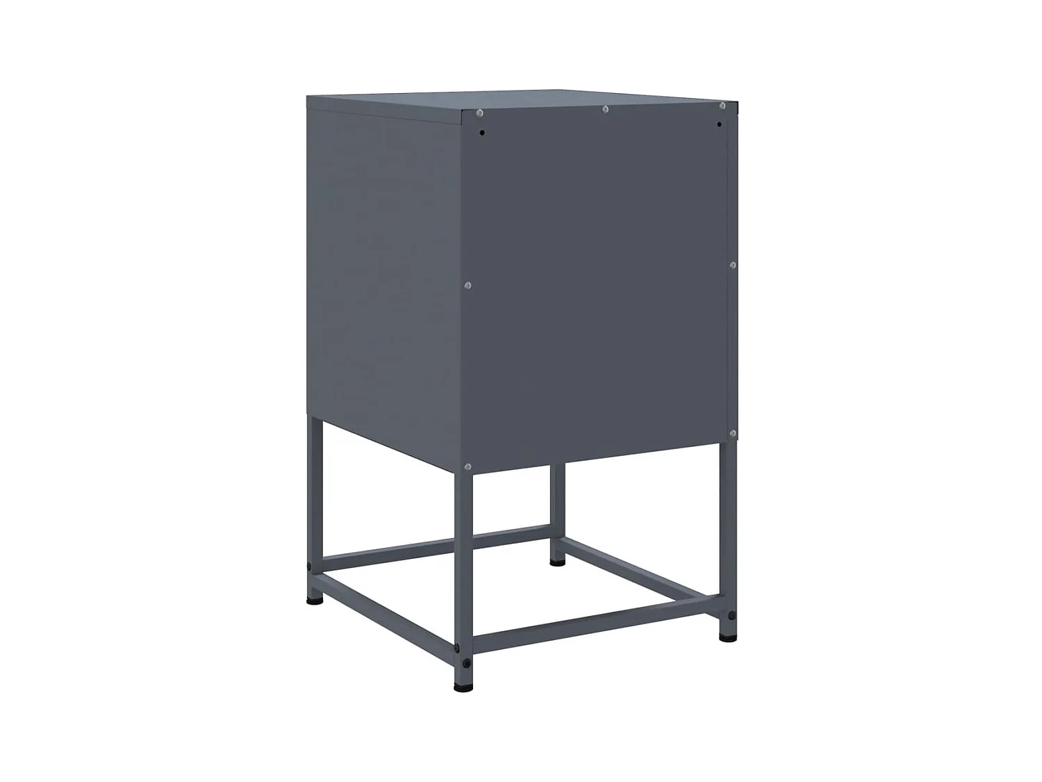 Tables de chevet lot de 2 avec tiroirs anthracite 36x39x60,5 cm acier