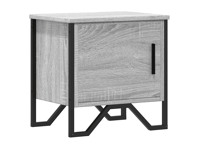 Mesita de noche | Mesilla de noche madera de ingeniería gris Sonoma 40x30x40 cm