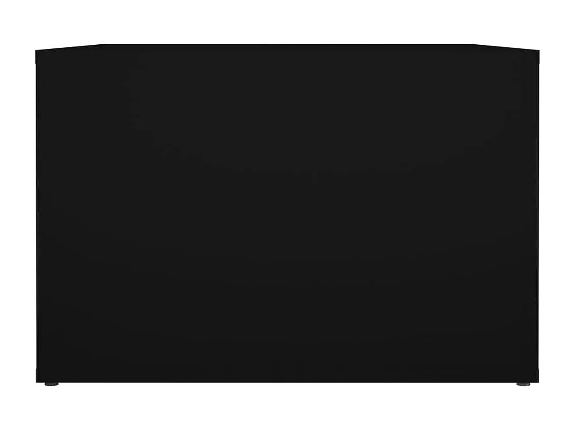 Mesita de noche | Mesilla de noche madera contrachapada negro 57x55x36 cm