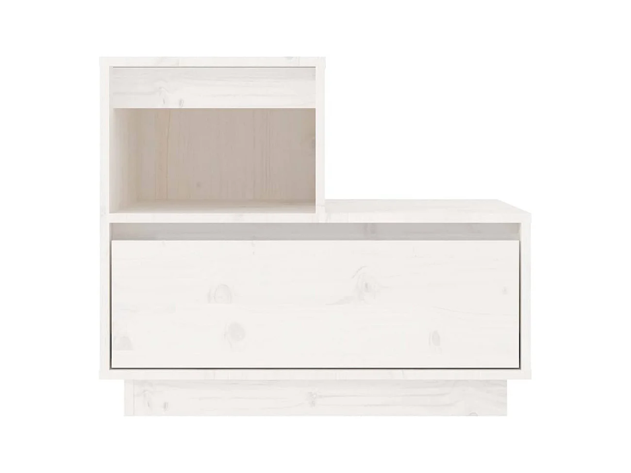 Mesitas de noche | Mesilla de noche 2 uds madera maciza de pino blanco 60x34x51 cm