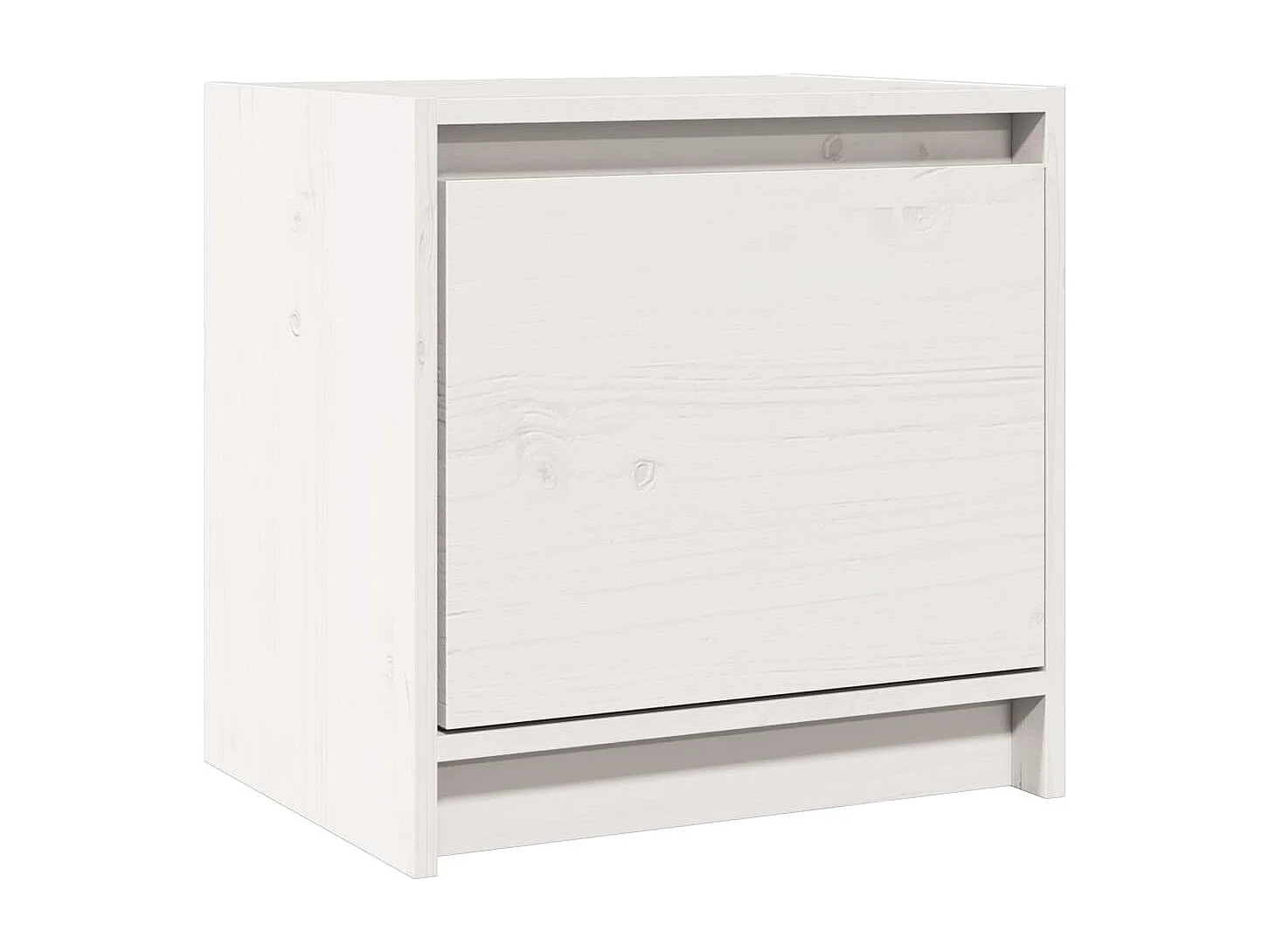 Mesita de noche | Mesilla de noche madera maciza de mango blanco 40x30,5x40 cm