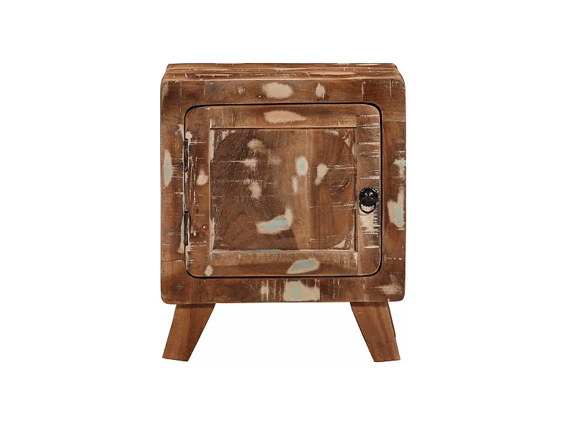 Table de chevet-Table d'appoint-Table de nuit 40x32x46 cm bois massif de récupération