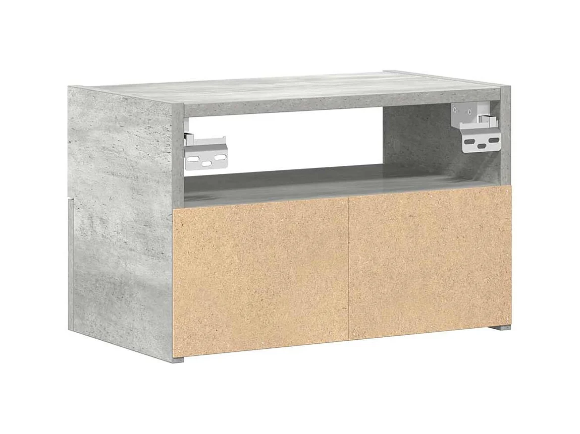 Mesa de cabeceira de parede 45x26x28.5 cm cinzento cimento