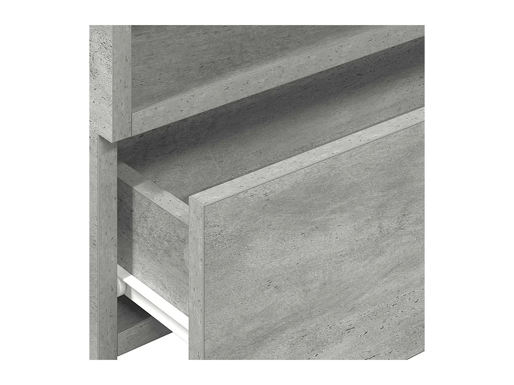 Mesa de cabeceira de parede 45x26x28.5 cm cinzento cimento