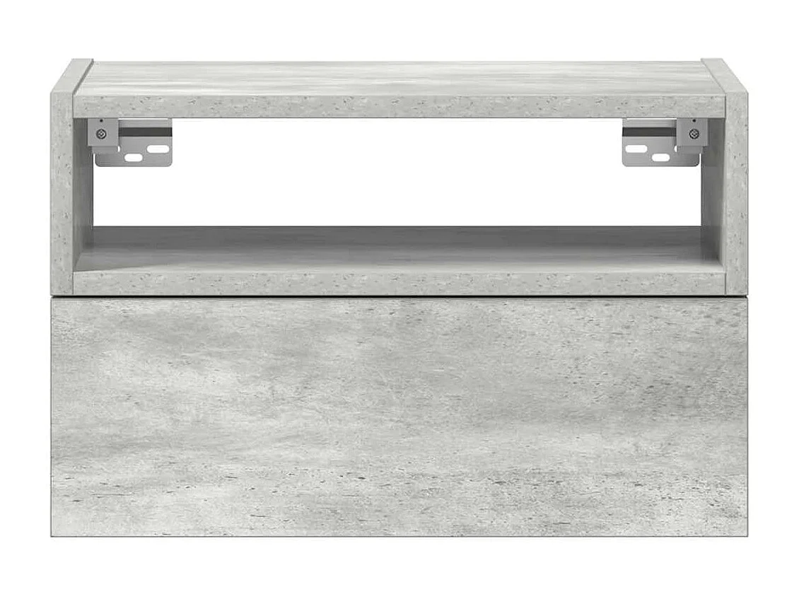 Nachttisch hängend | Wand-Nachttisch Betongrau 45x26x28,5 cm SHL59221