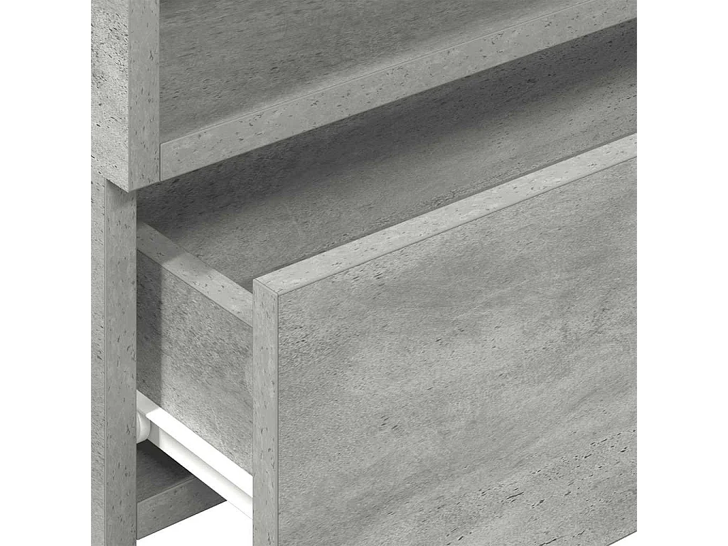 Nachttisch hängend | Wand-Nachttisch Betongrau 45x26x28,5 cm SHL59221