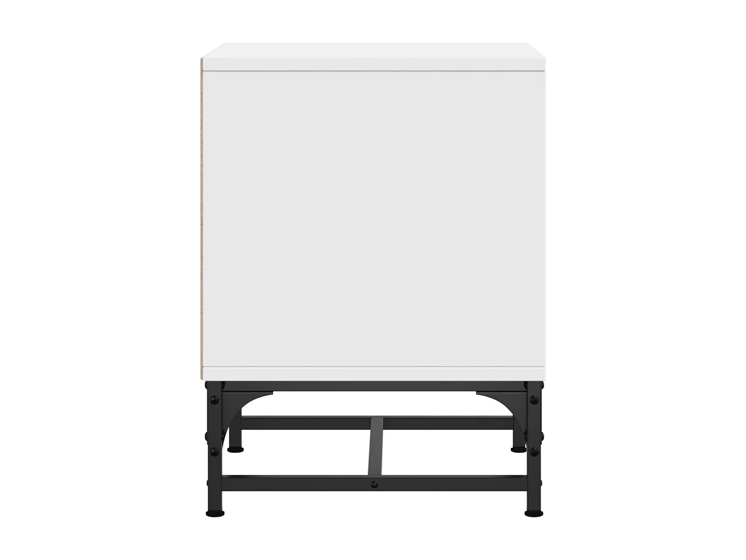 Nachttische-Beistelltisch-Nachttischkommode mit Glastüren 2 Stk. Weiß 35x37x50 cm SHL62521