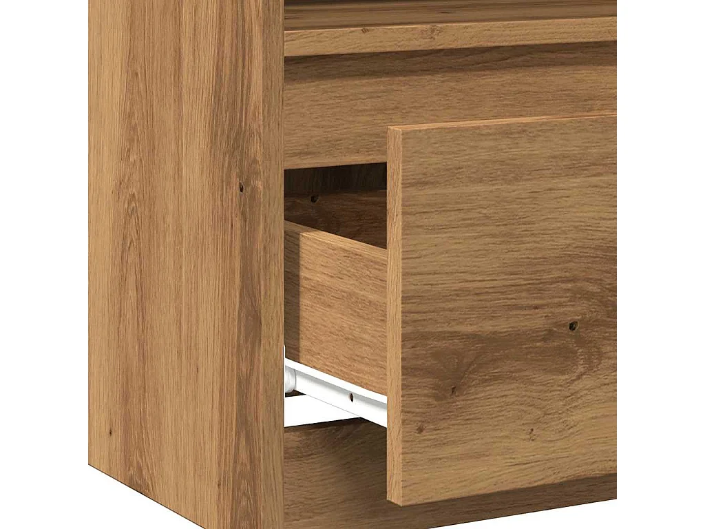 Nachttisch-Beistelltisch Artisan-Eiche 40x40x50 cm Holzwerkstoff SHL69853