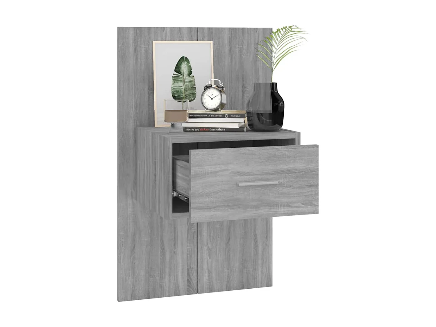 Nachttisch hängend | Wand-Nachttisch Grau Sonoma SHL7059