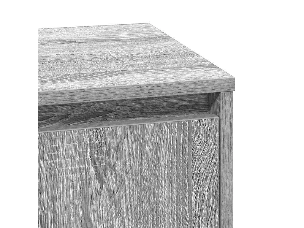 Mesita de Noche | Armario de Noche | Mesilla de noche Gris 39x34.5x50 cm Madera contrachapada