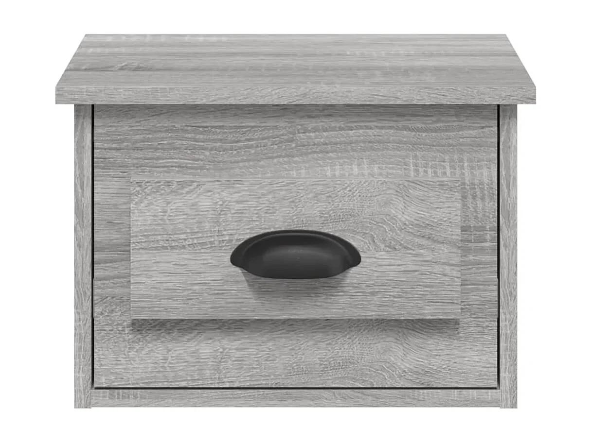 Nachttisch hängend 2er Set | Wand-Nachttische Grau Sonoma 41,5x36x28 cm SHL18633
