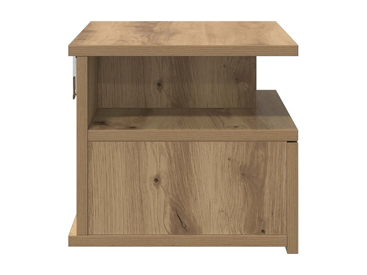 Mesita de noche | Mesa auxiliar Flotante con cajón Roble artisan 40x31x27 cm