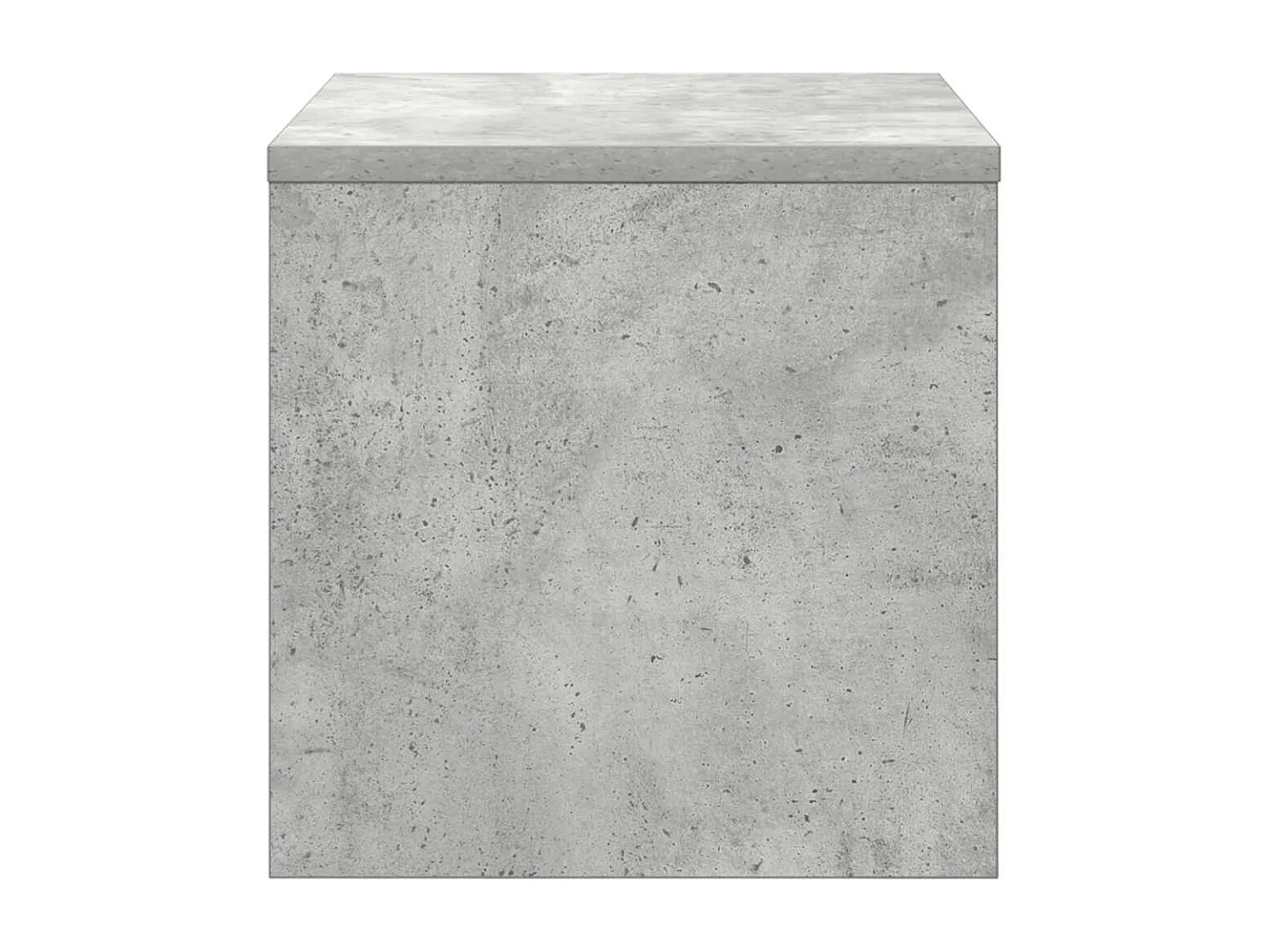 Mesita de noche | Mesilla de noche madera contrachapada gris hormigón 40x30x30 cm