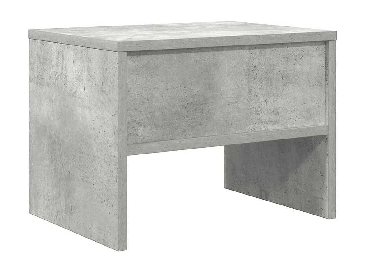 Mesita de noche | Mesilla de noche madera contrachapada gris hormigón 40x30x30 cm