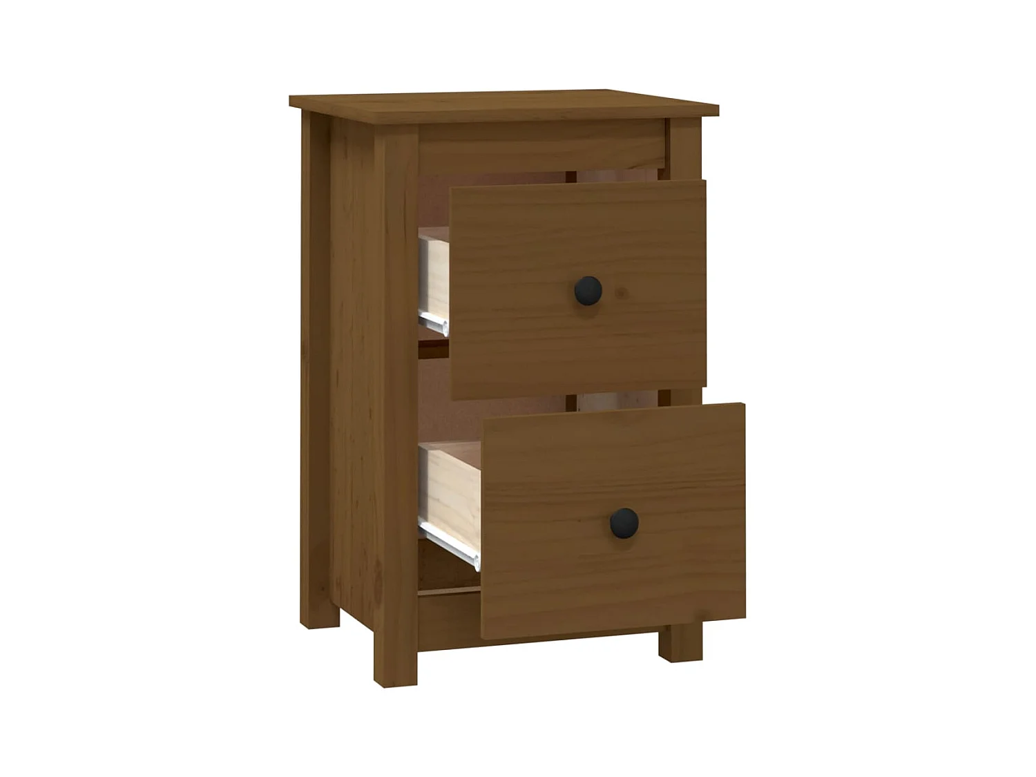 Mesitas de noche | Mesilla de noche 2 uds madera de pino marrón miel 40x35x61,5 cm