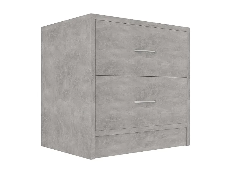 Mesita de noche | Mesilla de noche madera contrachapada gris hormigón 40x30x40 cm