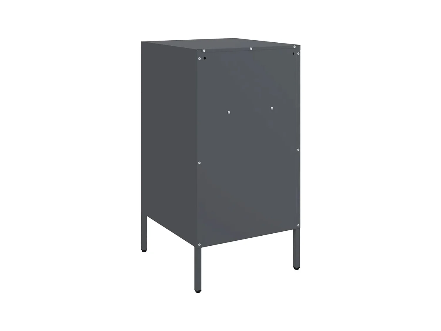 Tables de chevet lot de 2 avec tiroirs anthracite 36x39x68 cm acier