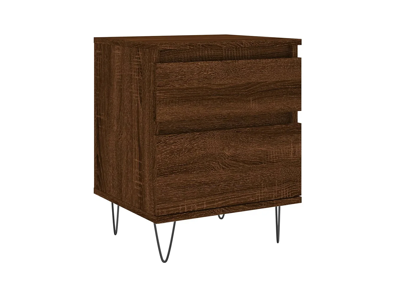 Mesitas de noche | Mesilla de noche 2 uds madera ingeniería marrón roble 40x35x50 cm