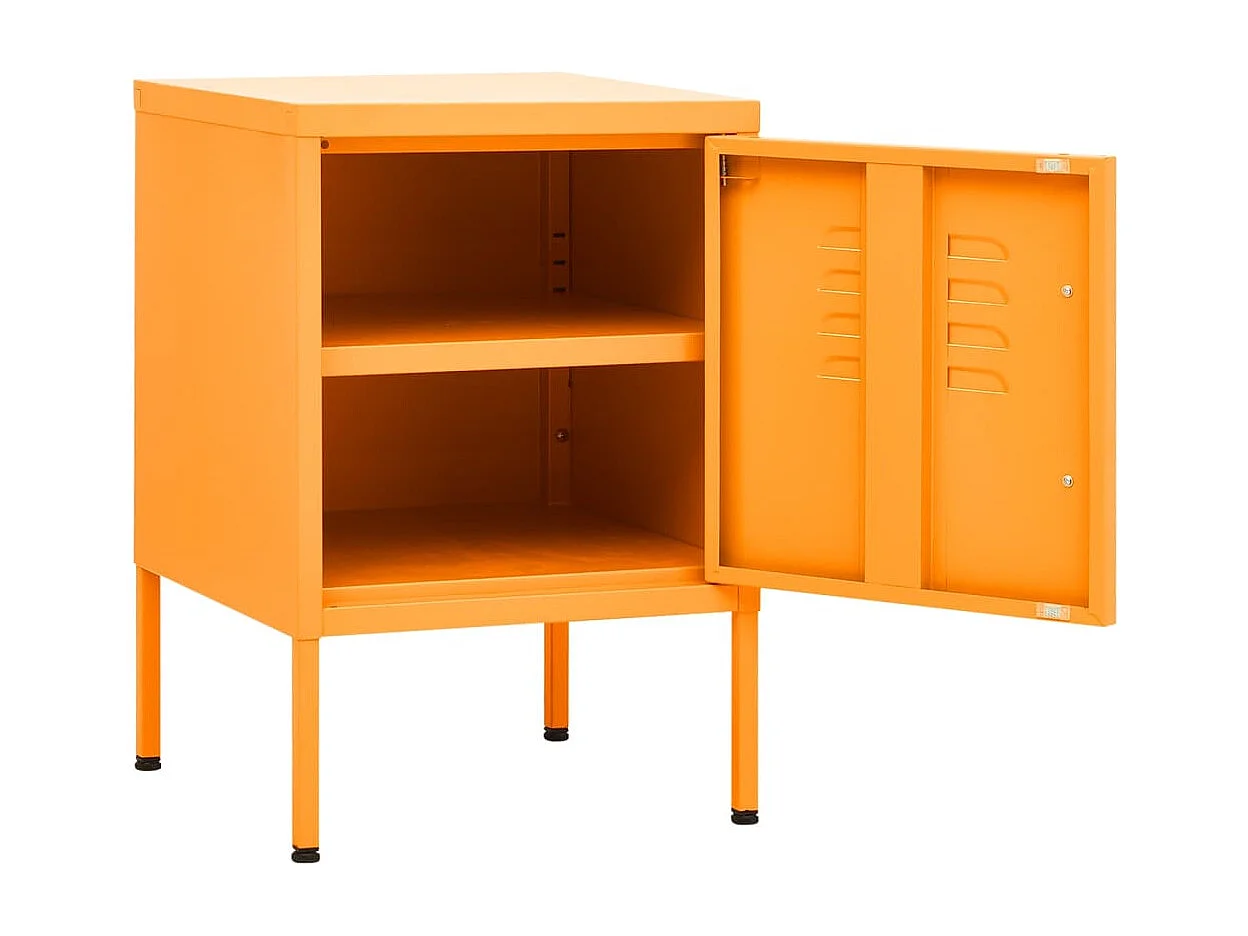 Nachttisch-Beistelltisch Senfgelb 35x35x51 cm Stahl SHL10794