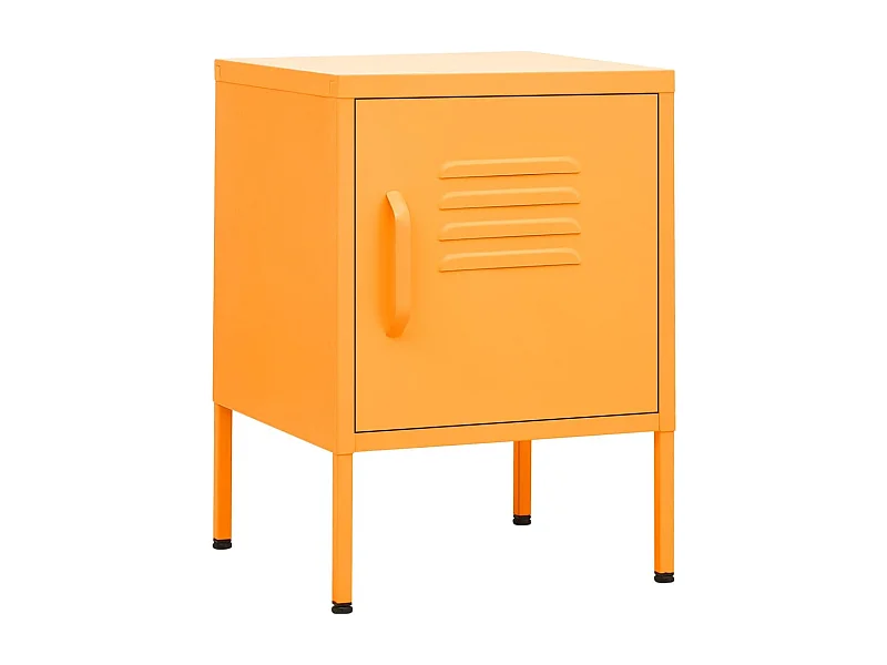 Nachttisch-Beistelltisch Senfgelb 35x35x51 cm Stahl SHL10794