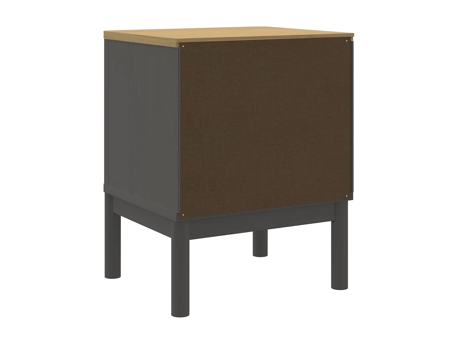 Nachttisch-Beistelltisch Grau 45x39x57 cm Massivholz Kiefer SHL7518