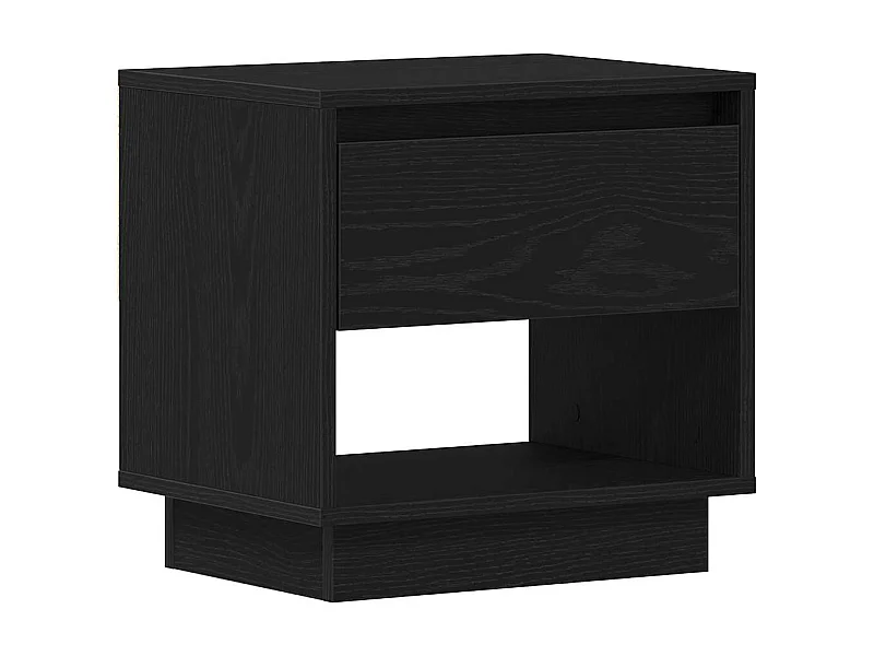 Table de chevet-Table d'appoint Chêne noir 45x34x44 cm Bois d'ingénierie