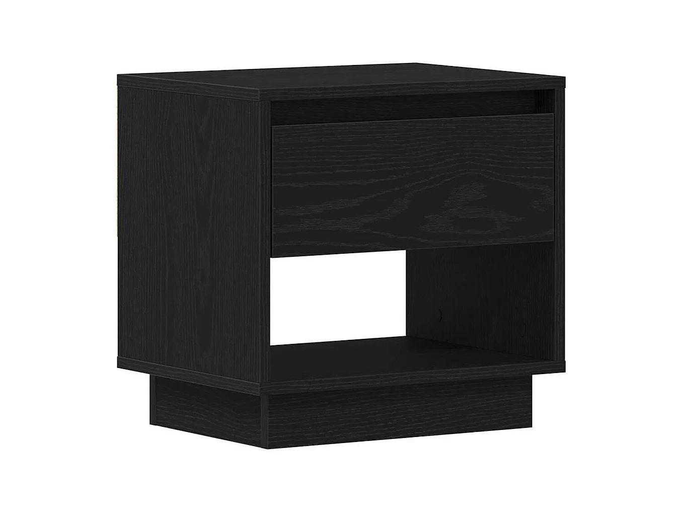 Table de chevet-Table d'appoint Chêne noir 45x34x44 cm Bois d'ingénierie