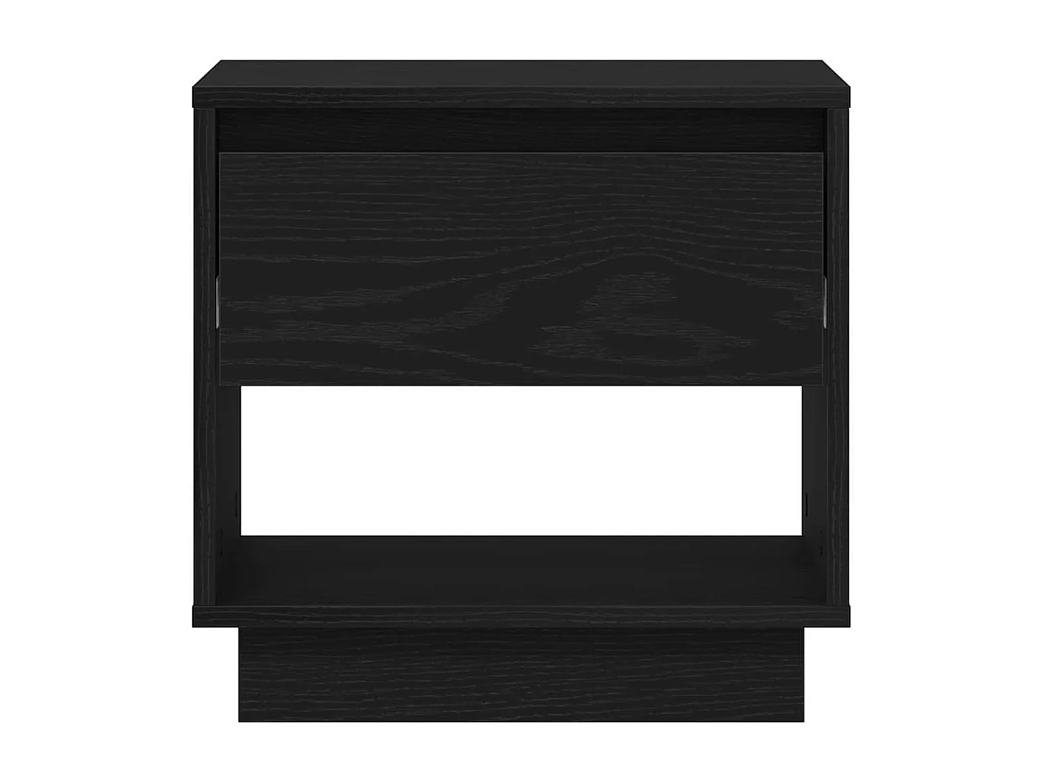 Table de chevet-Table d'appoint Chêne noir 45x34x44 cm Bois d'ingénierie