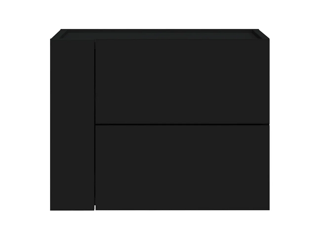 Mesitas de noche | Mesilla de noche de pared 2 unidades negra 45x30x35 cm