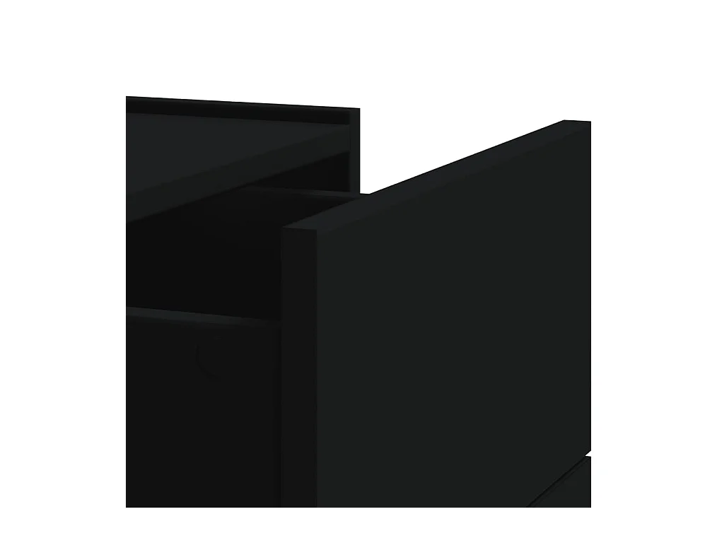 Mesitas de noche | Mesilla de noche de pared 2 unidades negra 45x30x35 cm