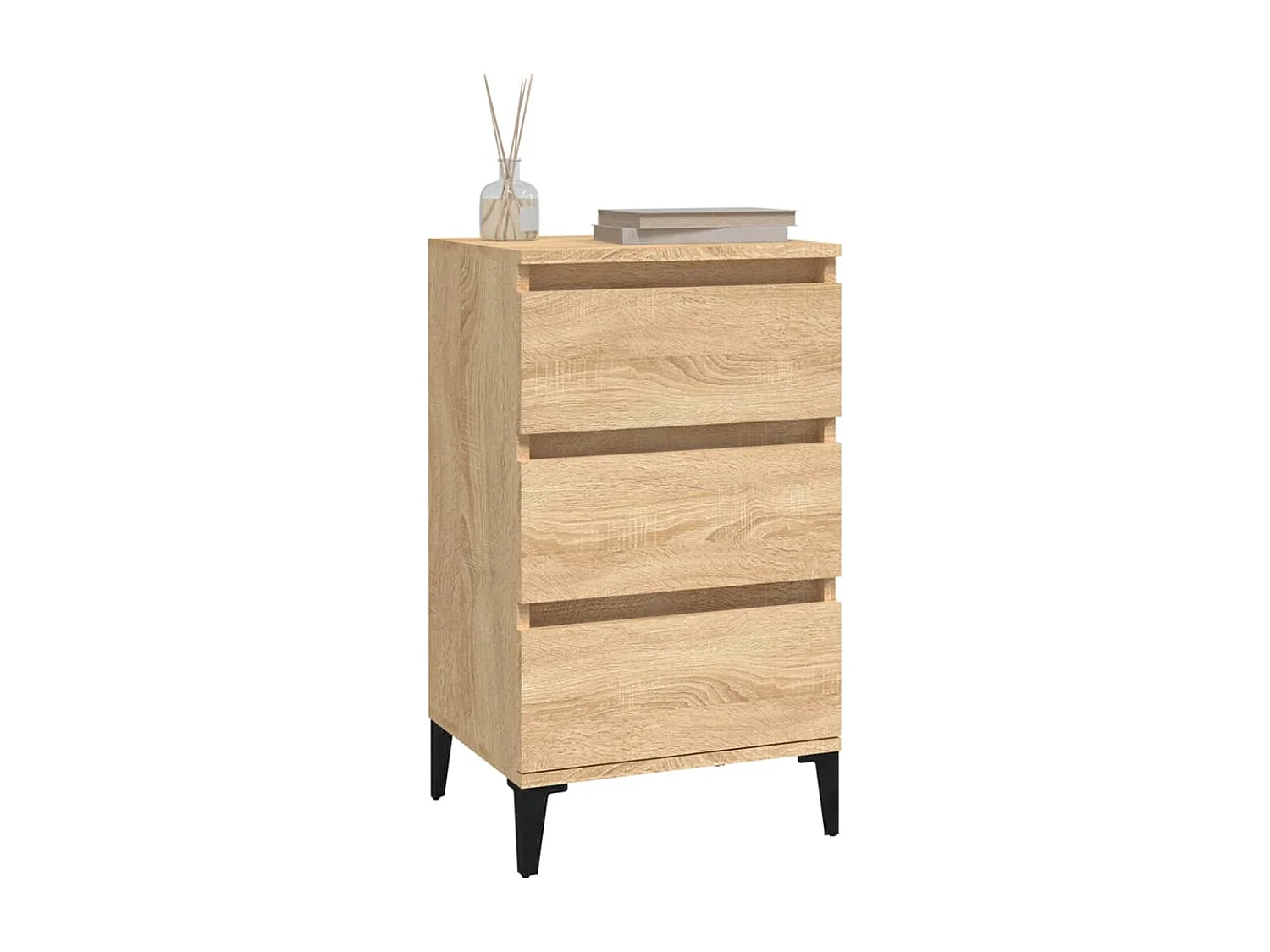 Mesita de noche | Mesilla de noche madera contrachapada roble sonoma 40x35x70 cm