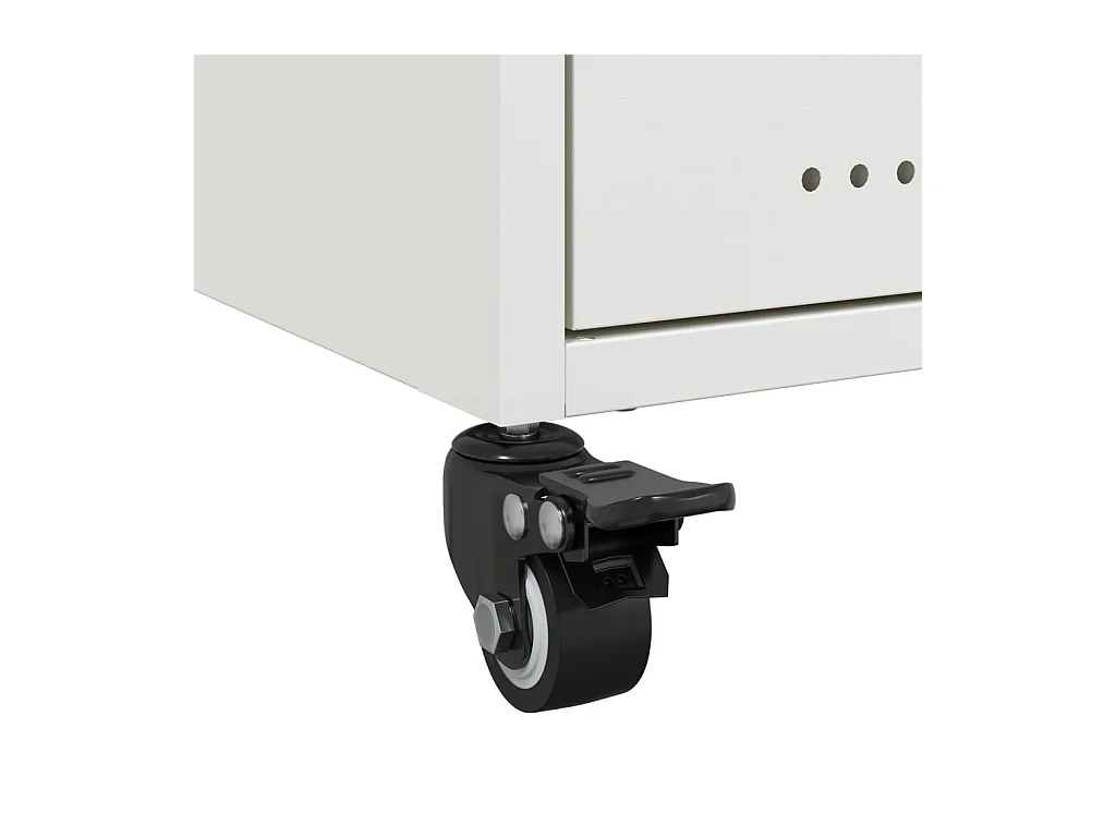 Mesita de noche | Mesilla de noche acero blanco 36x39x43,5 cm