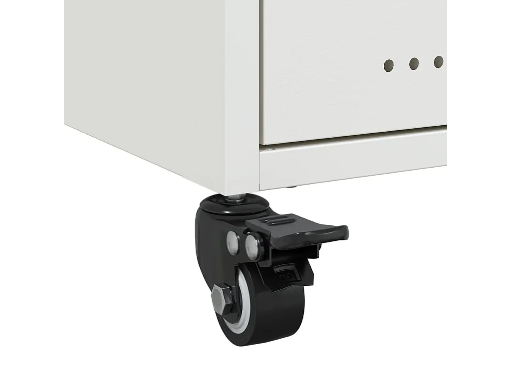 Nachttisch-Beistelltisch-Nachtschrank Weiß 36x39x43,5 cm Stahl SHL37585