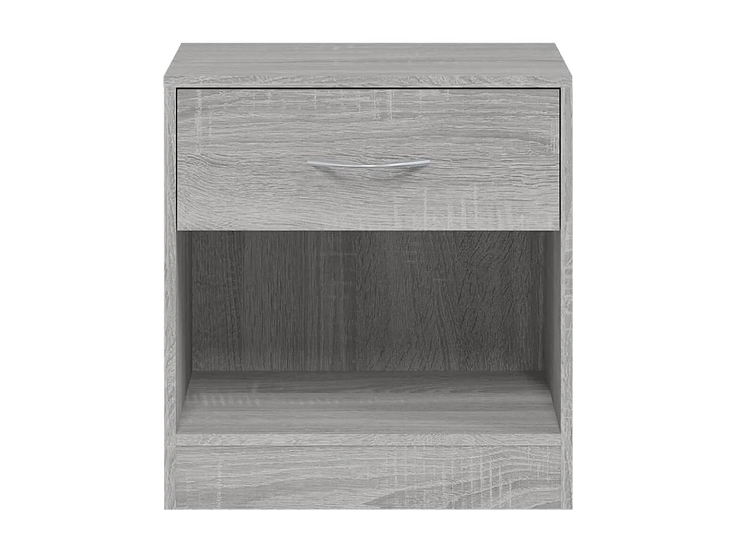 Mesitas de noche | Mesilla de noche 2 unidades con cajón gris Sonoma