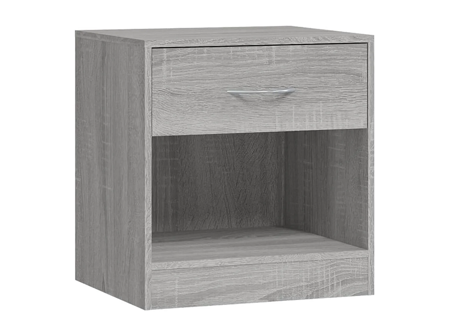 Nachttisch 2er Set-Beistelltisch mit Schublade Grau Sonoma SHL73868