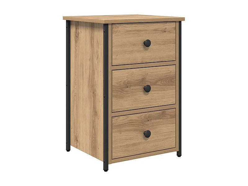 Mesita de Noche | Armario de Noche | Mesilla de noche con cajón Roble artisan