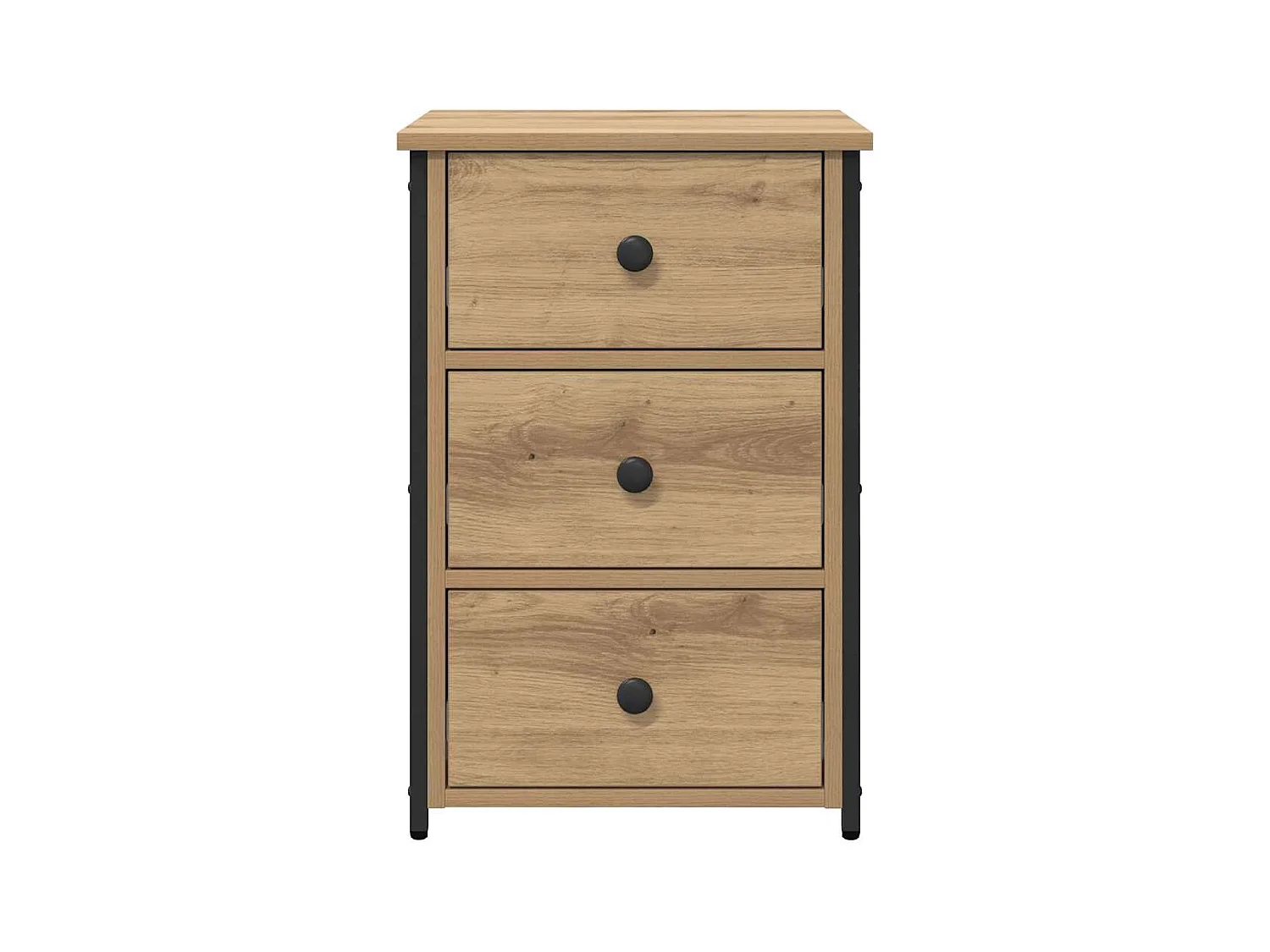 Mesita de Noche | Armario de Noche | Mesilla de noche con cajón Roble artisan