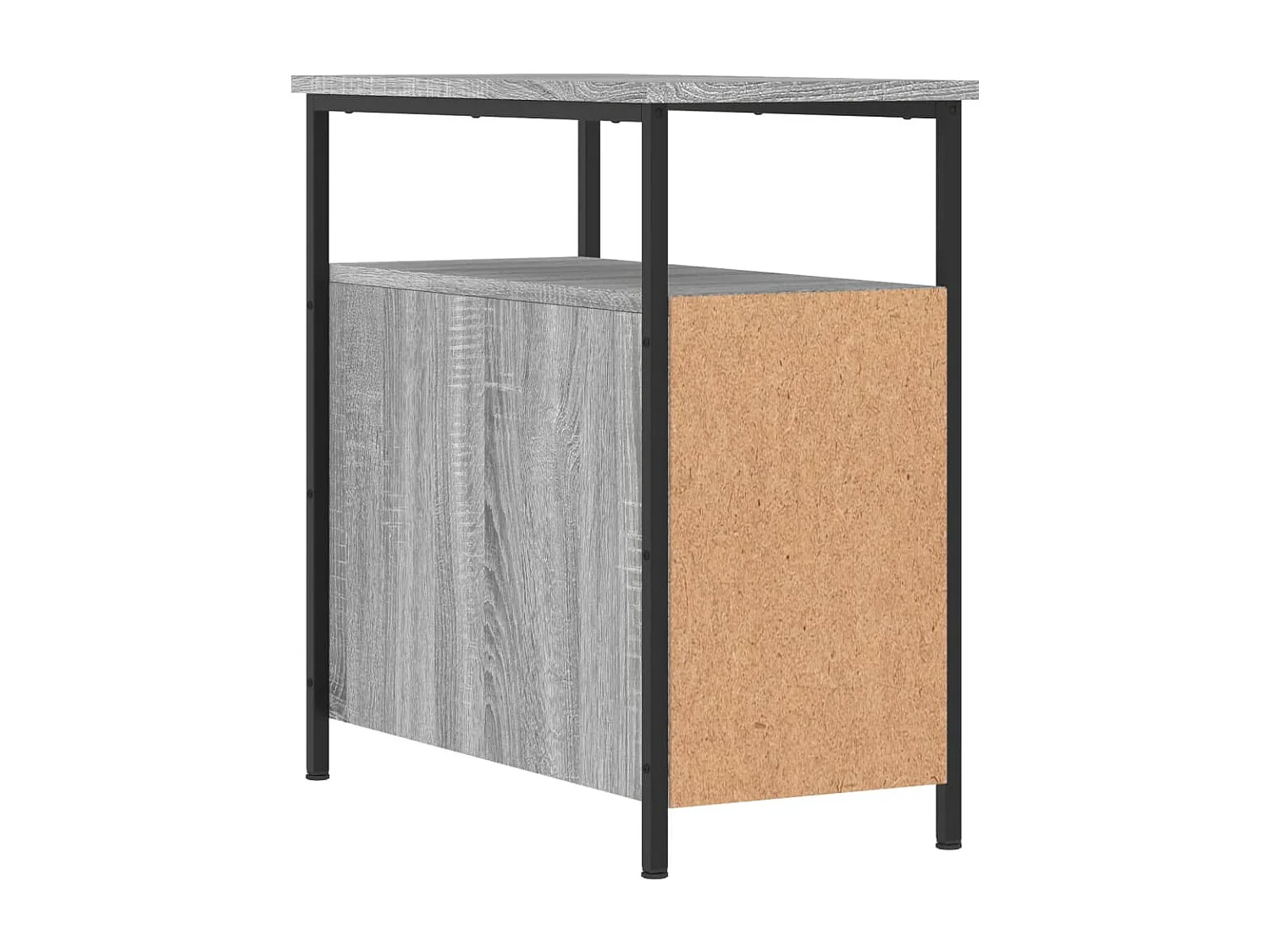 Nachttisch-Beistelltisch Grau Sonoma-Eiche 30x60x60 cm Holzwerkstoff SHL40924