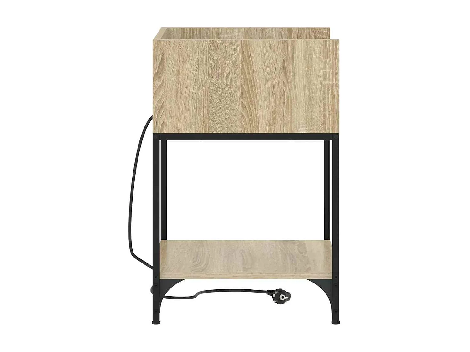 Mesa de Noche | Mesita de noche Roble Sonoma 40x40x61 cm Madera contrachapada