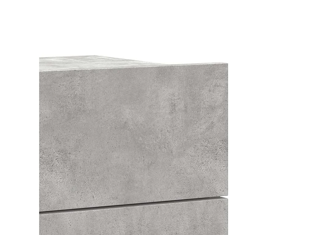 Mesita de noche | Mesilla de noche madera contrachapada gris hormigón 40x30x30 cm