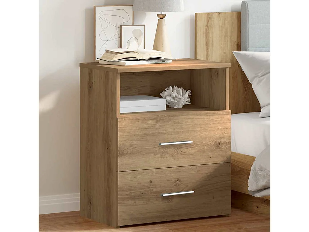Nachttisch-Beistelltisch Artisan-Eiche 50x32x60 cm Holzwerkstoff SHL73654